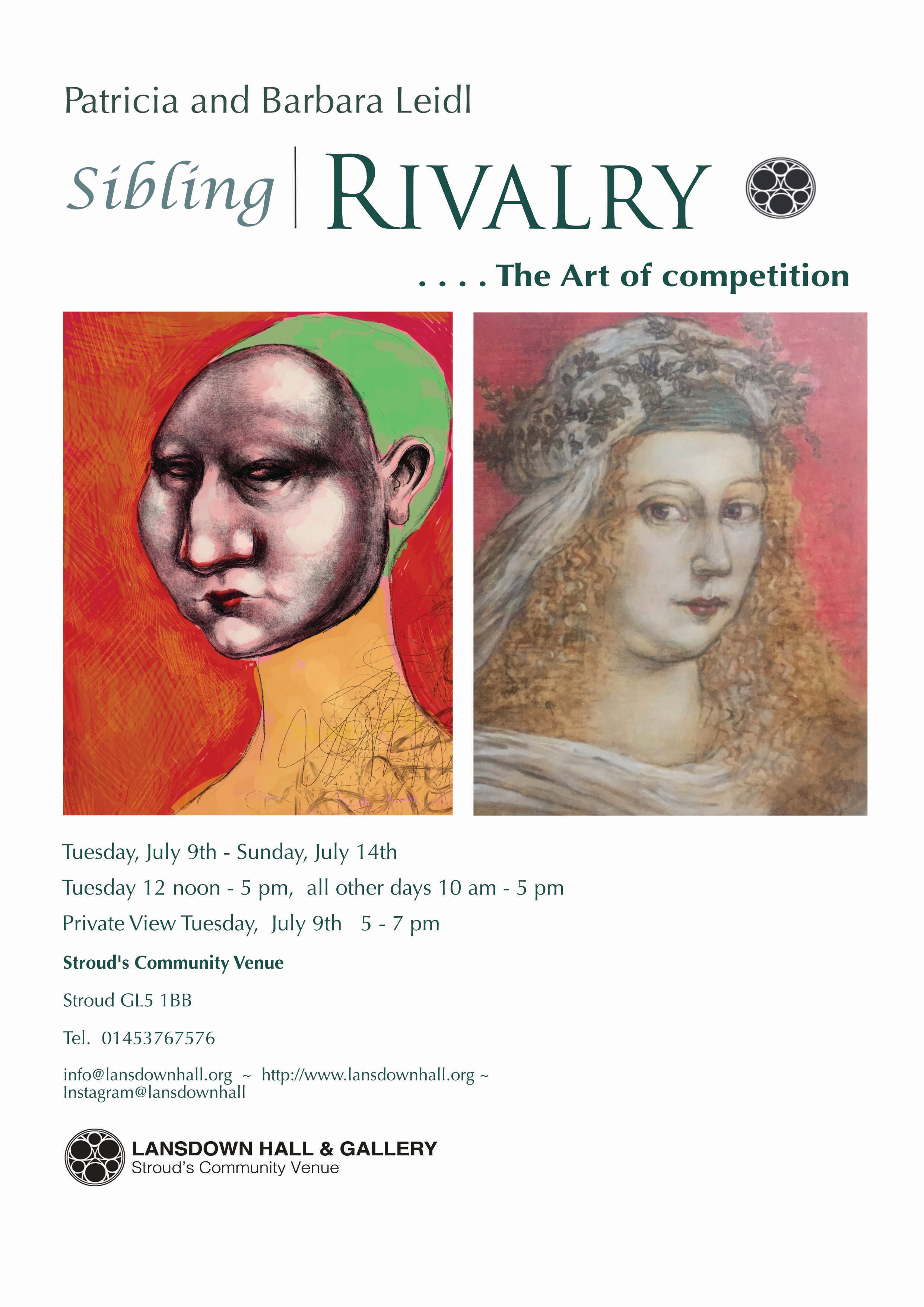 Sibling Rivalry: The art of competition—July 7-14 Lansdown Gallery, St